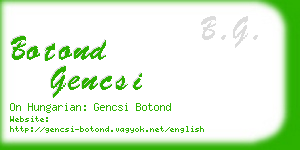 botond gencsi business card